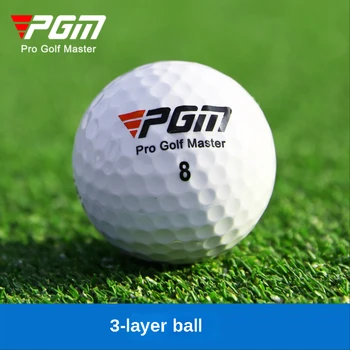 PGM бяла топка за голф трислоен игра топката с логото на Тегло 44 г Твърдост 80 Q002