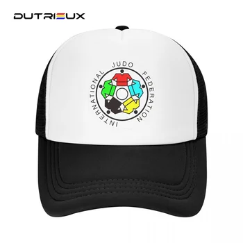Международната федерация по джудо IJF, ежедневни бейзболна шапка от окото на материала, регулируеми шапки-шапки за жени, мъжки шапки за баща-шофьор на камион