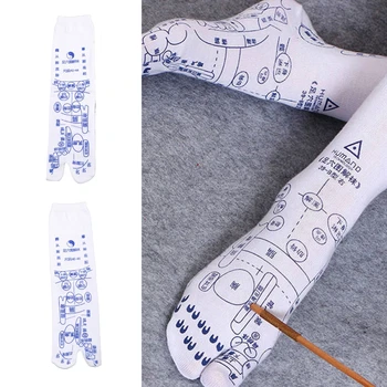 Чорапи за акупунктура и рефлексология унисекс за крака с точков натиск, физиотерапевтический акупресура, илюстрация, чорапи носочные изделия за акупресура