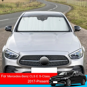 За Mercedes-Bens CLS, E, S-Class C257 W213 W223 2017-2025 Автомобилни Слънчеви Очила с UV-Защитно покритие Странично Прозорец Шторка Козирка Мат