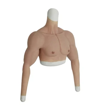 Мъжки Летен реалистичен силиконов топ за транссексуални, тънък еластичен рамо