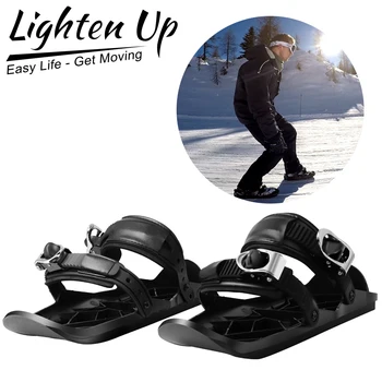 Мънички мини-ски-бягане, кънки за сняг, къса сноуборд за каране на ски, висококачествени регулируеми стойки, портативни ски обувки за сняг