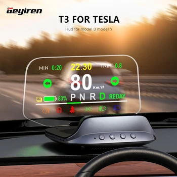 GEYIREN T3 Модел 3 Y HUD Таблото на Автомобила, Скупчени Уреда HD Метър за измерване на Скоростта за Промяна на Tesla 2018/2019/2020/2021/2022