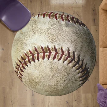 Бейзболен килим квадратен противоскользящий подложка за пода 3D мат нескользящий подложка за хранене, всекидневна-Мек килим за спалнята 03