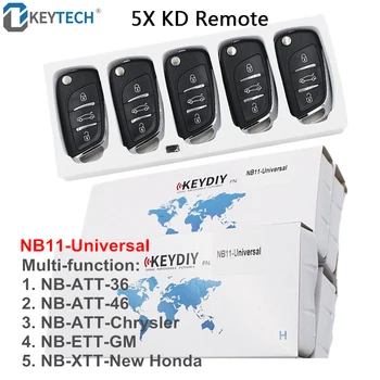 OkeyTech NB11 5-Функционален чип В един дух САМ Многофункционален Универсален ключ Дистанционно KD за KD900 KD900 + URG200 серия NB 5 бр./лот