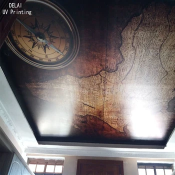 Таван ПВК карта на Европа, 3D 88 и приостанавливанные тавани за украса на тавана