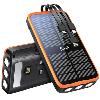 Бързо Безжично Зарядно Устройство Qi Solar Power Bank 38800 ма 22,5 QC, W PD 3,0 Бързо Зареждане на Powerbank за iPhone 13 Huawei, Xiaomi Повербанк