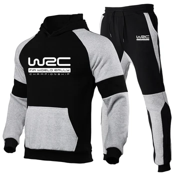 Световен рали шампионат WRC Комплект от две части с принтом, hoody + панталони, мъжки спортни дрехи, спортни костюми, градинска дрехи, костюми, комплект спортни костюми
