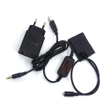 QC3.0 Зарядно + EN-EL14 Фиктивен Батерия, EP-5A Съединител + USB Кабел dc адаптер За фотоапарат Nikon P7800 P7100 D5600 D5300 D5200 D5100 D3400 D3300