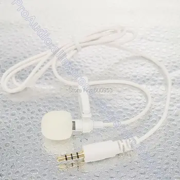 Бял външен петличный микрофон с клипсой на ревера за iPhone, iPad, Samsung смартфон с 3.5 мм жак TRRS