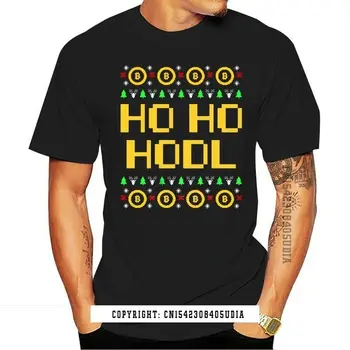 Забавна Коледна Тениска Bitcoin Хо Hodl с Криптовалютой, Мъжки Брандираната Тениска, Мъжки Маркови Мъжки Тениски, Вечерни Тениска, Памучен Група