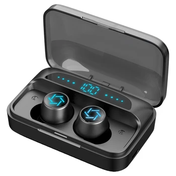 Безжични Bluetooth слушалки с микрофон TWS слушалки със сензорен екран. 9D стерео слушалки IPX5 Водоустойчиви спортни слушалки led дисплей