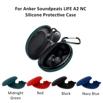 1 бр. подходящ за Anker Soundcore LIFE A2 NC/Dot 2 NC калъф Защитен калъф за слушалки мек силиконов калъф с брелоком