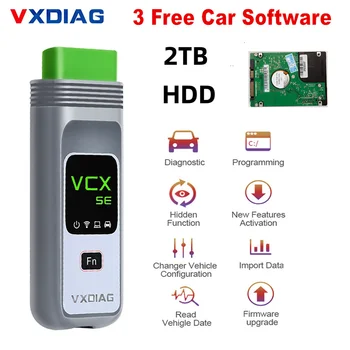Диагностика VXDIAG VCX SE Pro 3 в 1 с 3 безплатни авто програми HDD за GM/ Ford/Mazda/VW/Audi/ Honda /Volvo/ Toyota/JLR/Subaru