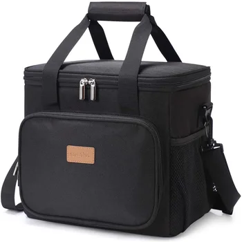 Самозалепваща чанта с голям капацитет, преносима чанта за bento за пикник, преносима работа с ланчем, водене жив свежест, чанта-хладилник за обяд