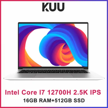 KUU A6 16 Инча 2,5 K Лаптопи Intel Core I7 1270P 16 GB DDR4 512 GB Лаптопа WiFi 6 Клавиатура с подсветка Камера