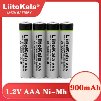 LiitoKala оригинална батерия AAA 900 mah NiMH 1.2 акумулаторна батерия за фенерче, играчки, дистанционни управления