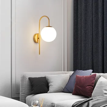 Креативни led монтиран на стената лампа в скандинавски стил, нощна лампа, модерна всекидневна, фон, монтиран на стената лампа, спалня, проход, коридор, iron лампа