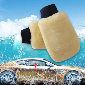 1 бр. двустранни ръкавици за полиране на автомобили от PVC Кърпа за миене на колата кърпа за избърсване на автомобила влагопоглощающие плюс флисовые ръкавици