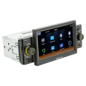 1 Din 5 инча Carplay радио стерео Bluetooth MP5 плейър за Android-Авто хендсфри, USB FM приемник 60Wx4