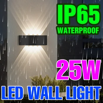 Led монтиран на стената лампа 220 В, външната лампа, градински монтиран на стената лампа, стенни осветителни тела за хол, прожектор, водоустойчив стълбище, монтиран на стената лампа за дома