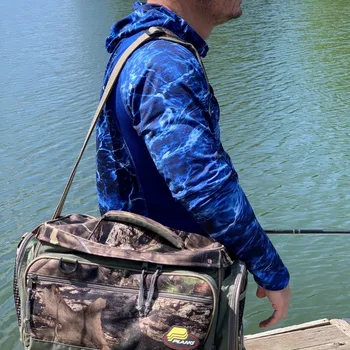Чанта за риболовни принадлежности органайзер за съхранение на стръв, здрав удароустойчив водоустойчив с регулируема каишка