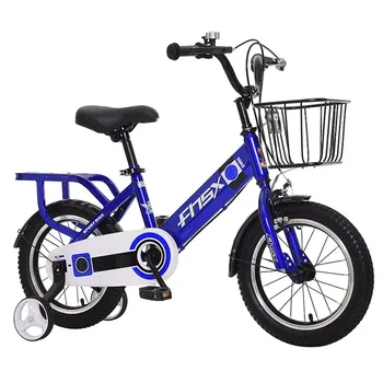 12 Инча Детски велосипед от високо стомана, удебелена рамка здрава и трайна, кошница за пазаруване, тренировъчно колело