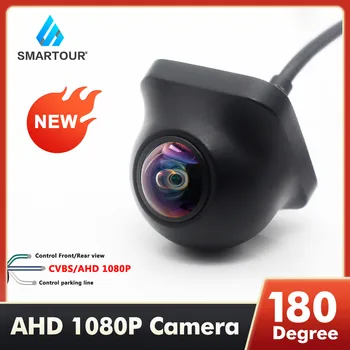 SMARTOUR AHD CVBS CCD кола изображение на задна скорост черна метална камера за Android-голям екран рибешко око 180 градуса широкоъгълен Ултра 1080P