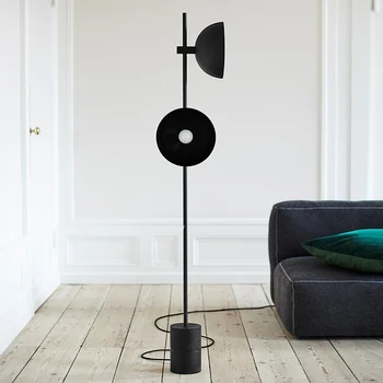 Модерен минималистичен led лампиона от черен мрамор, дизайнерски лампа в скандинавски стил, под лампа за кабинет, хол, спалня