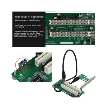 Тенис на PCI-Express PCI-E карта адаптер PCI, PCIe карта за разширение с два слота Pci USB 3.0 конвертор на допълнителни карти