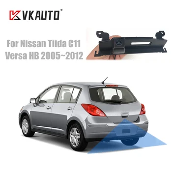 Камера за задно виждане VKAUTO За Nissan Tiida C11 Pulsar Latio Versa Hatch 2005 ~ 2013 CD HD Нощно Виждане Резервната Камера За паркиране на Заден ход