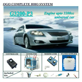 OGO Complete HHO система G3200-P3 Обикновен PWM-контролер за двигатели универсални автомобили с обем 3200 куб. см