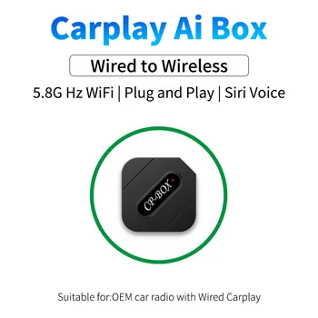 Мини Android Auto Carplay AI Box за Apple Carplay безжичен адаптер авто OEM кабелна CarPlay до безжичен USB ключ щепсела и да играе.