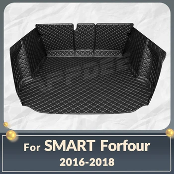 Автоматично подложка за багажника с пълно покритие за Smart Forfour 2016-2018 17, авто подложка за багажника, аксесоари за защита на купето на товарен подложка