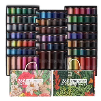 Brutfuner 2021 нов 520 цветен специален цветен молив 260 цветен студентски художествен скица, рисунка, набор от меките мазни моливи, подарък за рожден ден